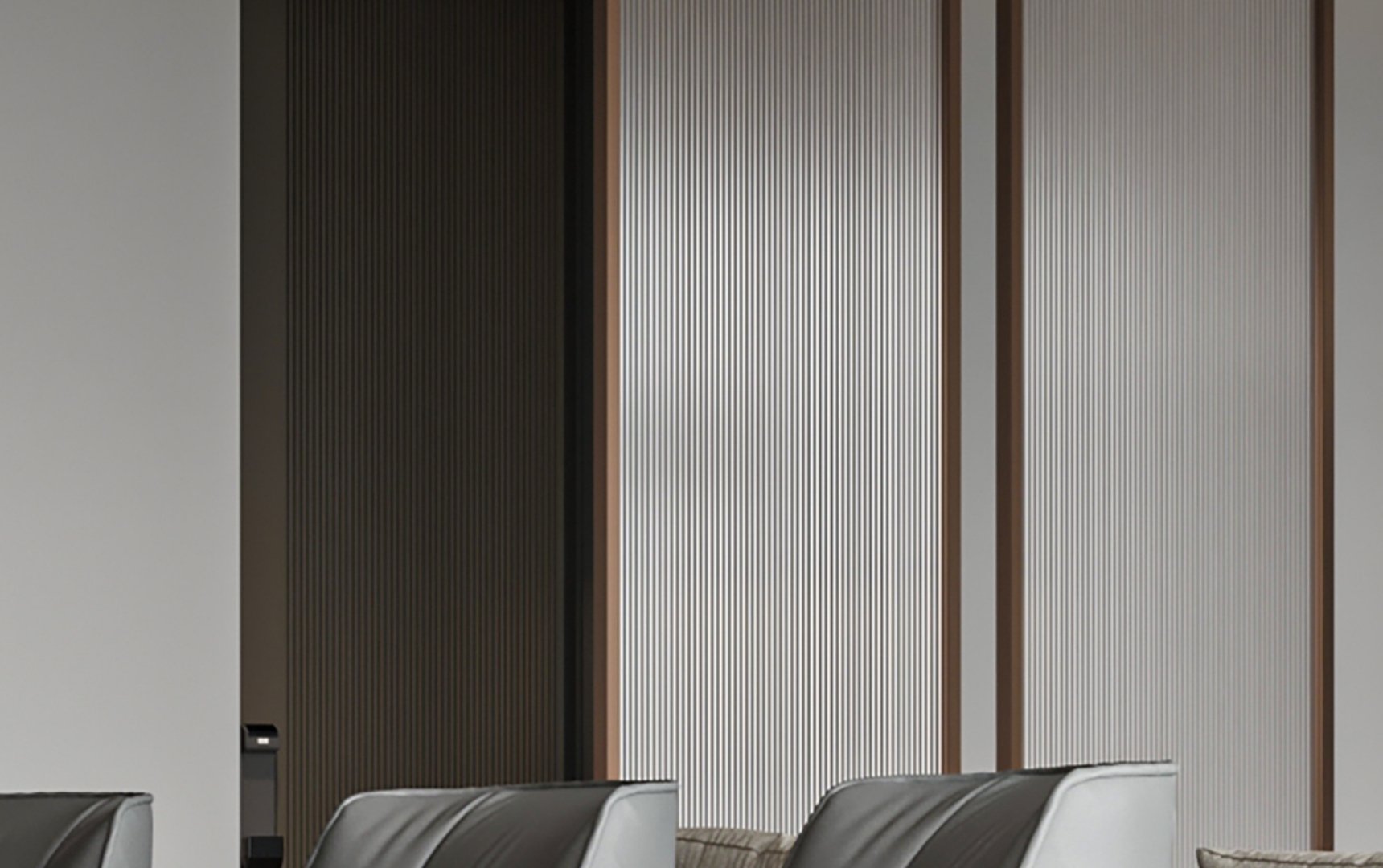 Reeded glass film